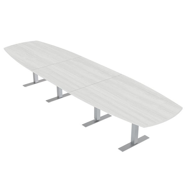 45 in W, 166 in L, 29 in H, Engineered Wood Top, White